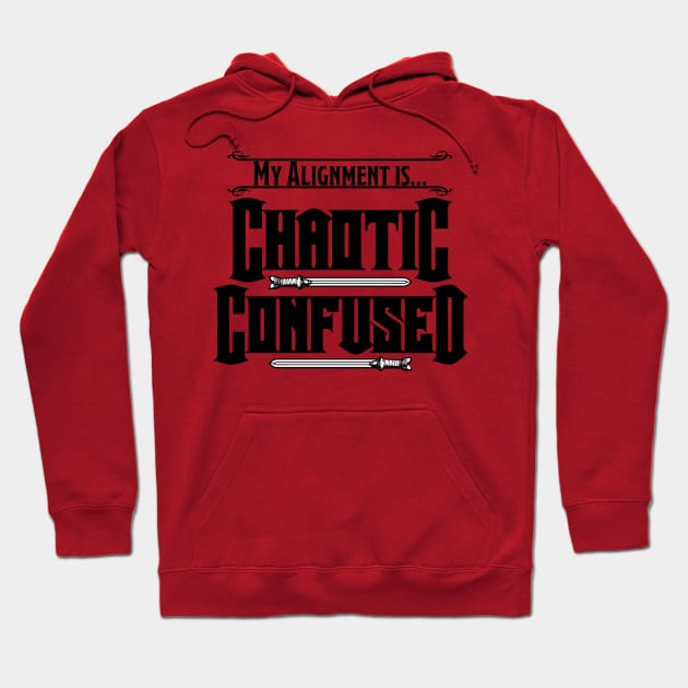 My Alignment is Chaotic Confused (Light Colors) Hoodie by DraconicVerses